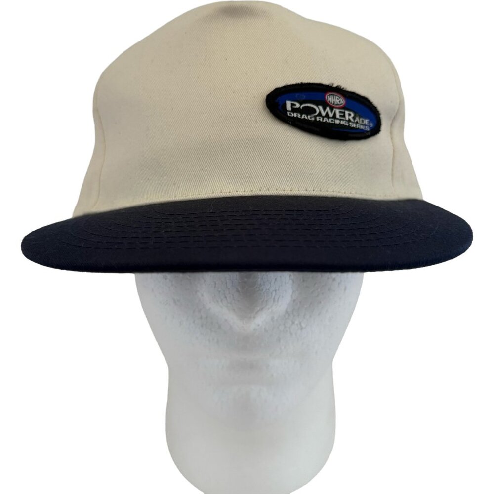 NHRA Powerade Drag Racing Series Snapback Hat Cream Black
